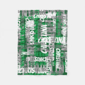 Groene Naam Collage Gepersonaliseerde Jongens Kind Fleece Deken (Voorkant)