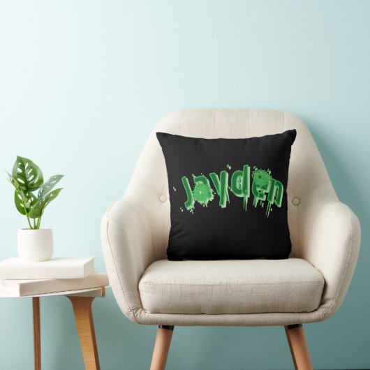 Groene naam Jayden, Kussen (Stoel)