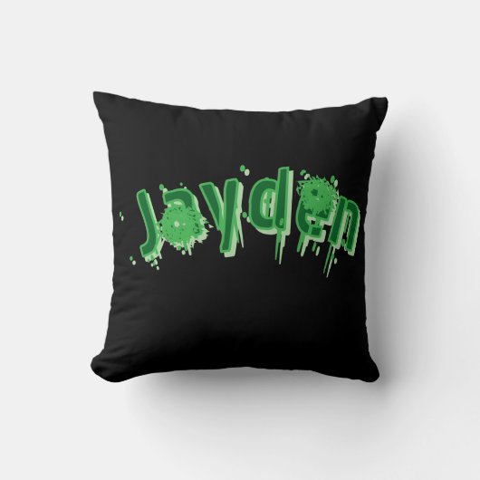 Groene naam Jayden, Kussen (Voorkant)