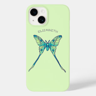 Groene naam van het insect Luna moth butterfly Case-Mate iPhone 14 Hoesje