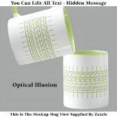 Groene Naam Verborgen Bericht Trendy Mok 121G Mode