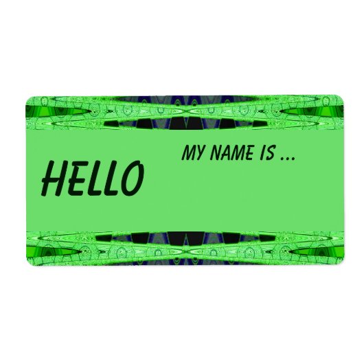 groene naambadge etiket (Voorkant)