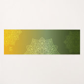 Groene naar Gele Gradiënt Asymmetrische Mandala Yogamat (Voorkant (horizontaal))