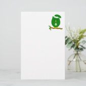 Groene Nachtuilontwerp Briefpapier (Staand voorkant)