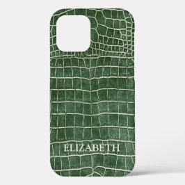 Groene namaak krokodillenleer gepersonaliseerde na Case-Mate iPhone case