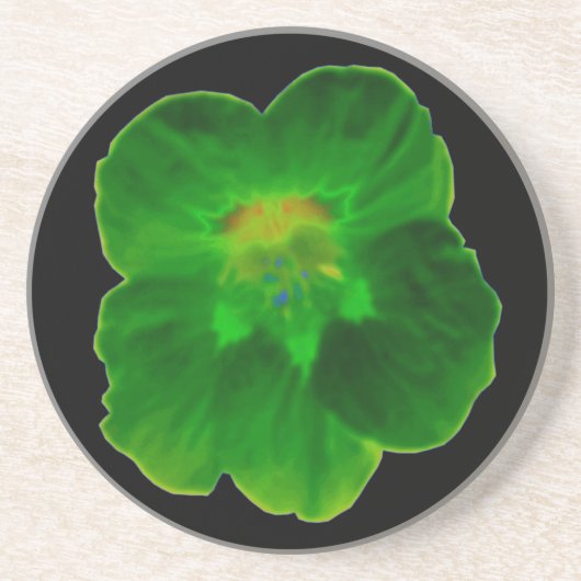Groene NasturtiumOnderzetters Zandsteen Onderzetter (Voorkant)