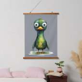 Groene nat Angry Abstract Duck Hangend Wandkleed (Slaapkamer)