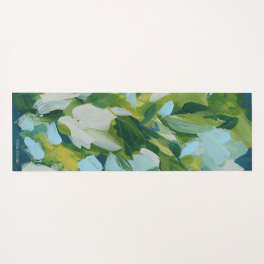 Groene Natuur Abstract Expressionisme Yogamat (Achterkant (horizontaal))
