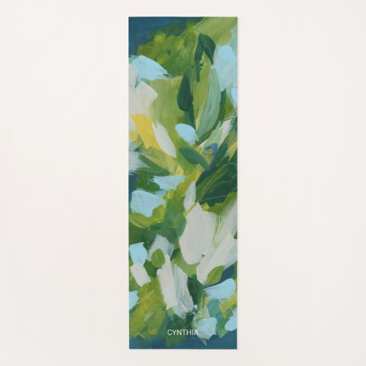 Groene Natuur Abstract Expressionisme Yogamat (Voorkant)