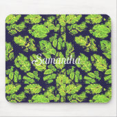 Groene Natuur Acryl Paint Leaf Muismat (Voorkant)