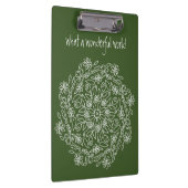 Groene Natuur Bloemen Mandala Art Doodle Flowers Klembord (Rechts)