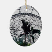 Groene Natuur Dome Ceramic Square Ornament (Rechts)