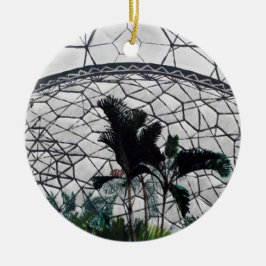 Groene Natuur Dome Ceramic Square Ornament