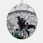 Groene Natuur Dome Ceramic Square Ornament (Links)
