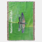 Groene natuur en leven libel deken (Voorkant Verticaal)