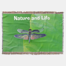 Groene natuur en leven libel deken