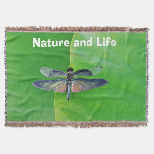 Groene natuur en leven libel deken (Voorkant)