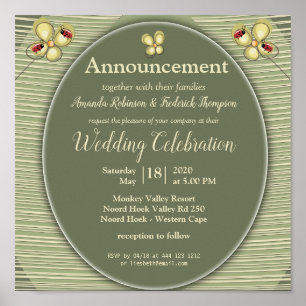 Groene Natuur Hues & Stripes - Vloeiende vrienden Poster