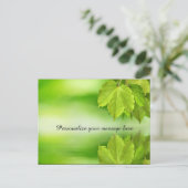 Groene Natuur laat dauw op maat Aankondigingskaart (Staand voorkant)