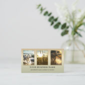 Groene Natuur Milieu QR Foto Visitekaartje (Staand voorkant)