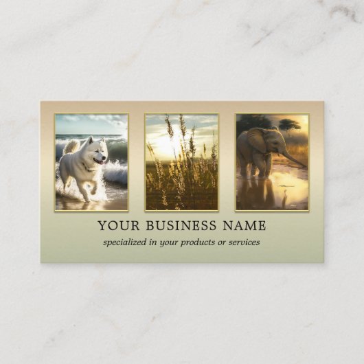 Groene Natuur Milieu QR Foto Visitekaartje (Voorkant)