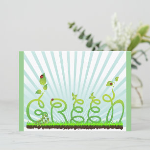 Groene Natuur Typografie Milieuvriendelijk Kaart