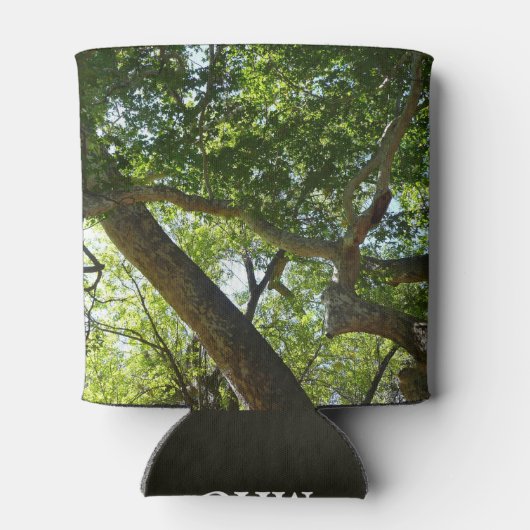 Groene natuur van de plataan blikjeskoeler (Achterkant)