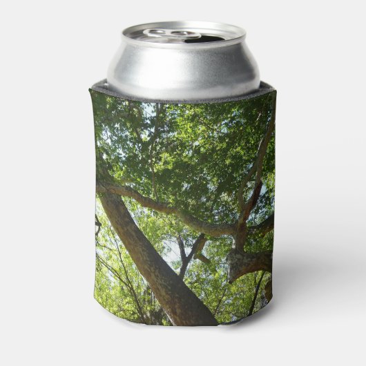 Groene natuur van de plataan blikjeskoeler (Blikje Achterkant)