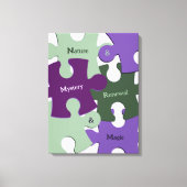 Groene Natuur Vernieuwing Paarse Mystery Magic Puz Canvas Afdruk (Voorkant)