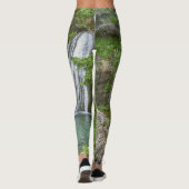 Groene Natuur Waterfall Leggings (Achterkant)