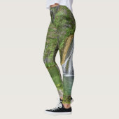 Groene Natuur Waterfall Leggings (Links)