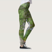 Groene Natuur Waterfall Leggings (Rechts)