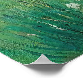 Groene natuur witte bloemenveld schilderen poster (Hoek)