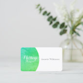 Groene natuurelegantie visitekaartje (Staand voorkant)