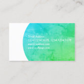 Groene natuurelegantie visitekaartje (Achterkant)