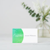 Groene natuurelegantie visitekaartje (Staand voorkant)