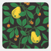 -groene natuurlijke fruitboom vierkante sticker (Voorkant)