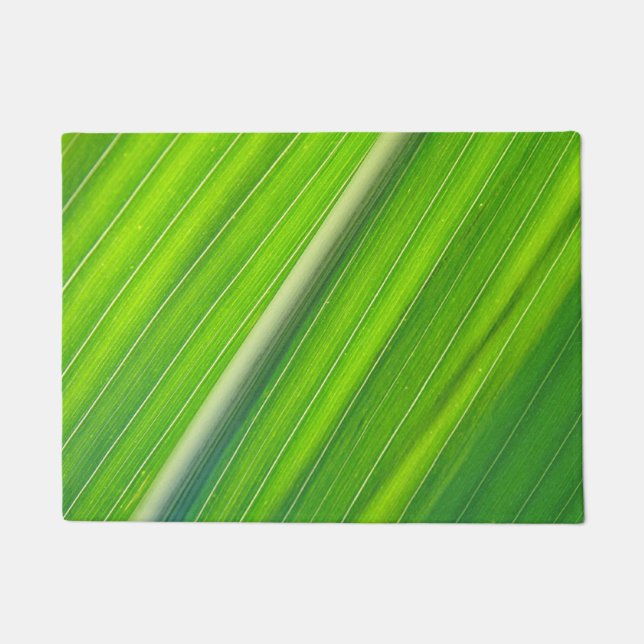 Groene natuurlijke gestreepte deurplaat deurmat (Voorkant)