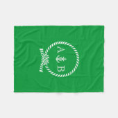 Groene Nautical Rope en Anchor Monogrammed Fleece Deken (Voorkant (Horizontaal))