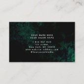 Groene Neon Beauty Salon Visitekaartje (Achterkant)