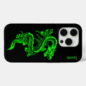 Groene Neon Draak Aangepaste iPhone 5 Hoes (Achterkant (horizontaal))