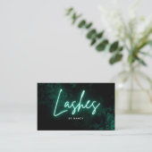 Groene Neon Lash make-up artiest Visitekaartje (Staand voorkant)