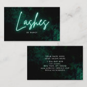 Groene Neon Lash make-up artiest Visitekaartje (Voorkant / Achterkant)