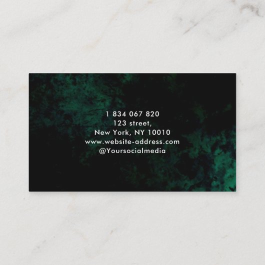 Groene Neon Lawncare & Landscaping Visitekaartje (Achterkant)