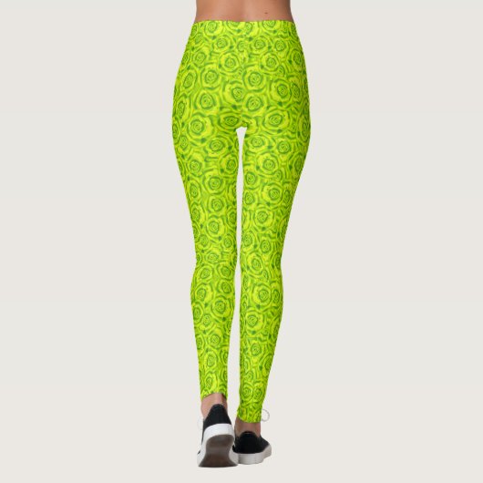 Groene neon leggings (Achterkant)