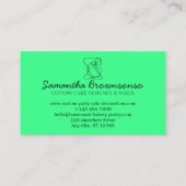 Groene Neon lijn Zelfgemaakt eten Bakkerij Koken Visitekaartje (Achterkant)