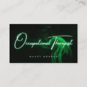 Groene Neon Occupational Therapist Visitekaartje (Voorkant)