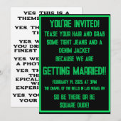 Groene neon op zwart kaart (Voorkant / Achterkant)