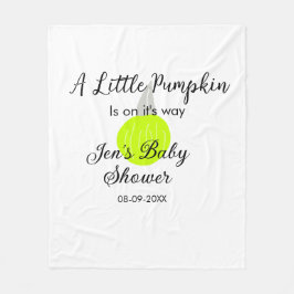 Groene neon pompoen kleine pompoen is onderweg fleece deken