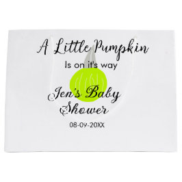 Groene neon pompoen kleine pompoen is onderweg groot cadeauzakje